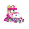 Yvolution Neon Combo Kids Quad Skates/Blades w/ Lightup Wheels 8+/Sizes 3-6 Pink
