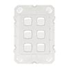 HPM ARTEOR 6 Gang Wall Switch - No Coverplate - White