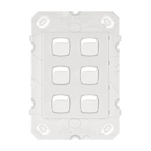 HPM ARTEOR 6 Gang Wall Switch - No Coverplate - White