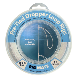 Rig Mate Pre Tied Dropper Loop Paternoster Monofilament Leader 100lb (50 Knots)