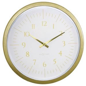 NeXtime Galaxy Wall Clock White Dial 40.2x40.2x4.3cm Brushed Gold Case