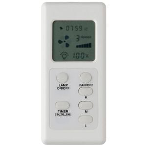Mercator White Ceiling Fan Remote Control With LCD Screen