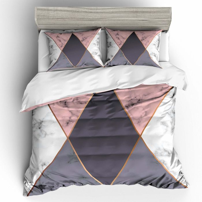 3D Geometry  Marble texture  Quilt Cover Set Bedding Set Pillowcases
