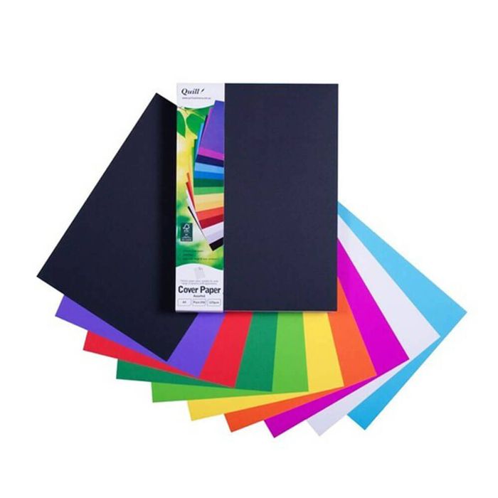 Quill Cover Paper A4 125gsm (250pk) (Assorted)