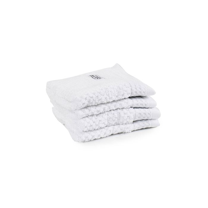 4pc Onkaparinga 30x30cm Cotton Avalon Bathroom Face Washers Set 550GSM White