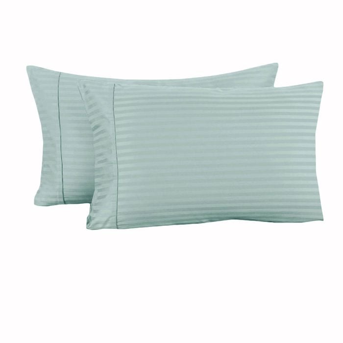 Accessorize 325TC Pair of Cuffed Standard Pillowcases 48 cm x 70 cm Blue
