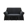 SOGA 2-Seater Dark Grey Sofa Cover