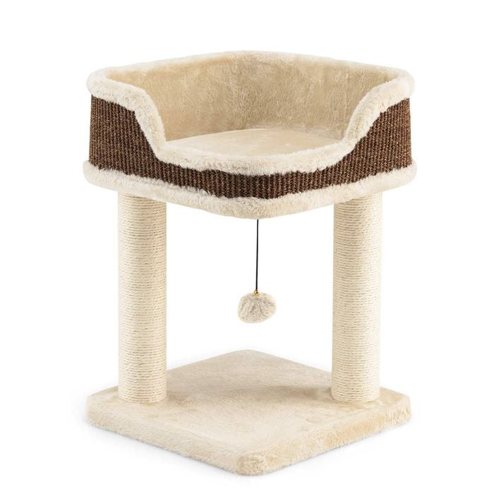 Costway 51cm Cat Tree Tower Kitten Condo House Sisal Posts Beige