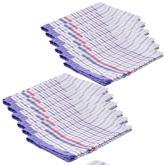 12pcs 100% Cotton Tea Towel 72cm x 52cm Assorted Colours