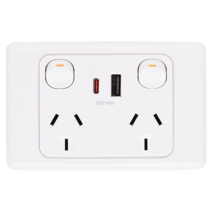 DETA 6000 Double Power Point With USB A+C