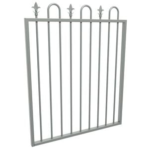ProtectorAl 975 x 1200mm Palladium Silver Aluminium Loop And Spear Top Pool Gate