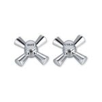 Shaw & Mason Easy Clean Chrome Cross Handle Taps