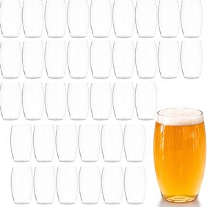 Rowdy Crowd Beer Schooners Bulk Party 126 Pack 425ml - Nucleated - Unbreakable Tritan Plastic Dishwasher Safe