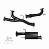 Ignite Exhausts Mid Section Replacement For Nissan Y62 Patrol 5.6l V8 3 Inch Muffler Black Aluminised Steel