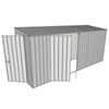 Build-A-Shed 1.2 x 4.5 x 2.0m Skillion Double Hinged Side Doors Shed - Zinc