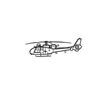 Ignite Laser Aerospatiale SA342M1 Gazelle - Agile Light Helicopter Silhouette Metal Wall Art Rustic Metal 47 inch - 120 cm