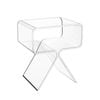 Miuz Acrylic Bedside Table - Modern Transparent Nightstand, Waterproof & Compact