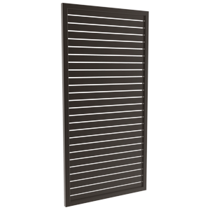 ProtectorAl 300 - 1000 x 1001 - 2000mm Black Satin Horizontal 9mm Gap Aluminium Welded Slat Panel - Black