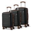 Mazam 3PCS Luggage Suitcase Trolley Set Travel TSA Lock Hard Shell Case Black