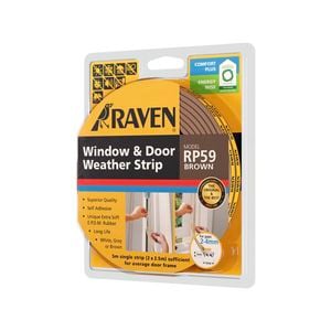 Raven 5000mm Brown RP59 Self Adhesive Weather Strip
