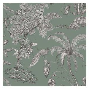 Wallpaper Trader Moa Jungle - Roll, Indigo Blue