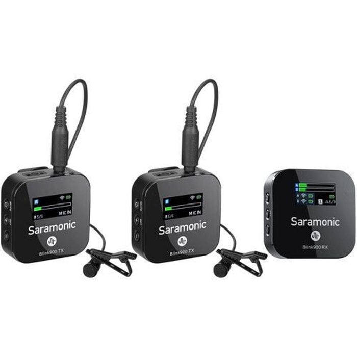 Saramonic Blink900 B2 2.4GHz Dual-Channel Wireless Lavalier Microphone System Black