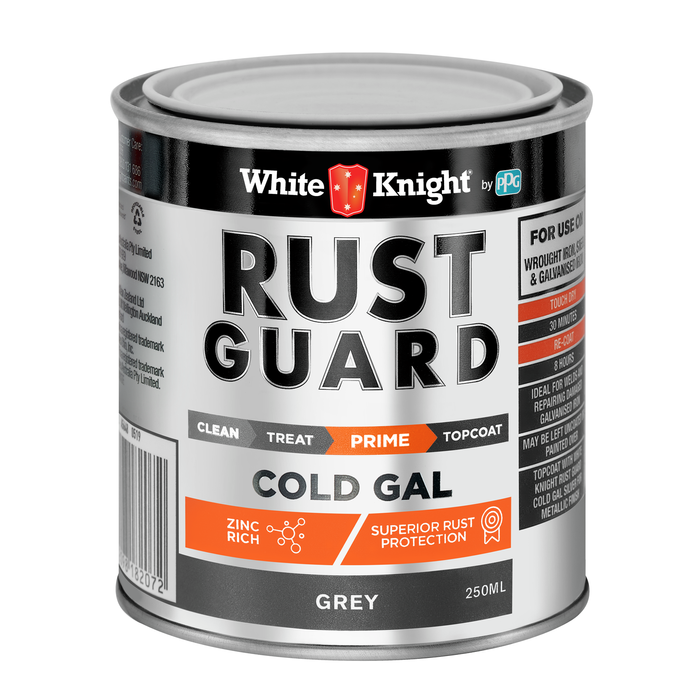 White Knight Rust Guard 250ml Grey Cold Gal Primer Paint