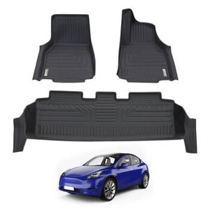 AUSGO Car Floor Mats for Tesla Model Y 2022-2025 All-Weather Floor Liners