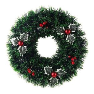 P&P Mixed Color 30CM Christmas Wreath PVC Hanging Holiday Ornament Decoration