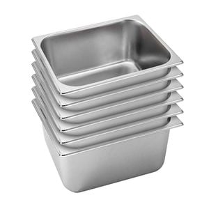 SOGA 6X 1/2 GN Pans Stainless Steel 20cm Deep