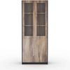 Modern Furniture KELLEN 2 Door Display Unit 80cm - Warm Oak
