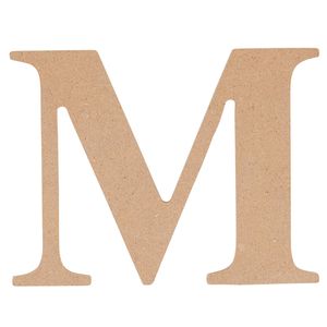 All Set 9cm MDF Alphabet Letter M