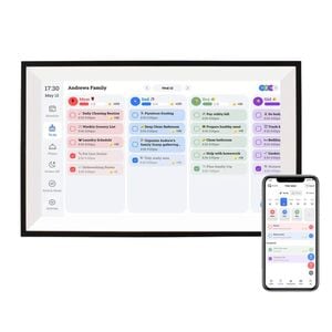 Kitchee 10" Digital Calendar Smart Family Planner - 25.5cm Touchscreen Black