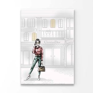 Modern Fashion Girl Print 100% Australian Made 100 x 150cm (Acrylic)
