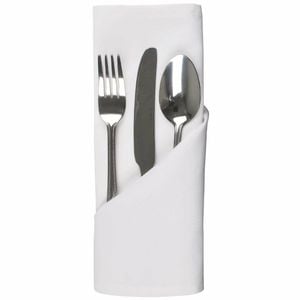 Trent Cotton Napkin Momie Weave White 50x50cm Catering Quality Table Linen