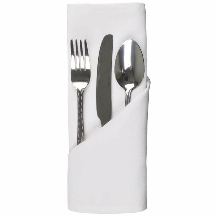 Trent Cotton Napkin Momie Weave White 50x50cm Catering Quality Table Linen