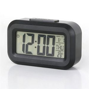 Catzon Small Digital Alarm Clock With Luminous Battery Powered-black