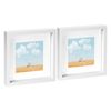 Nicola Spring 10" X 10" White 3d Box Photo Frames - 6" X 6" Mount - Pack Of 2