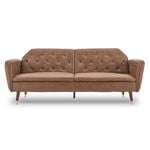 Sarantino Faux Leather Sofa Bed Couch Furniture Lounge Seat Brown