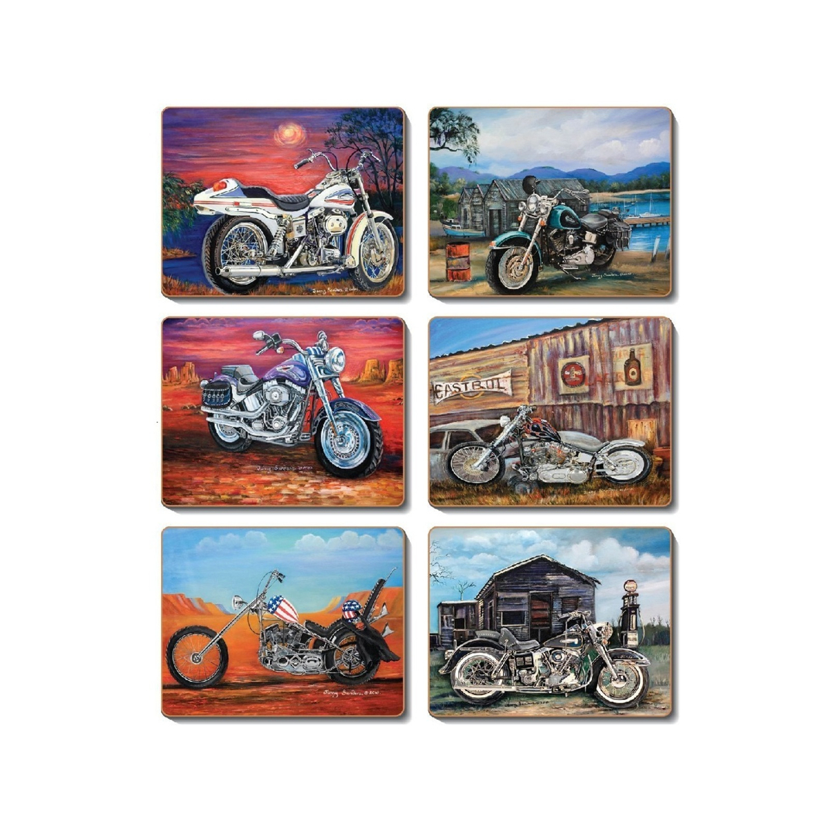 Cinnamon Cork Backed Coasters Set of 6 American Classic - Bunnings ...
