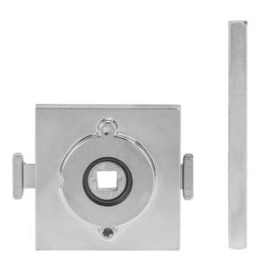 Lockwood Satin Chrome Symphony Square Rose Privacy Adapter