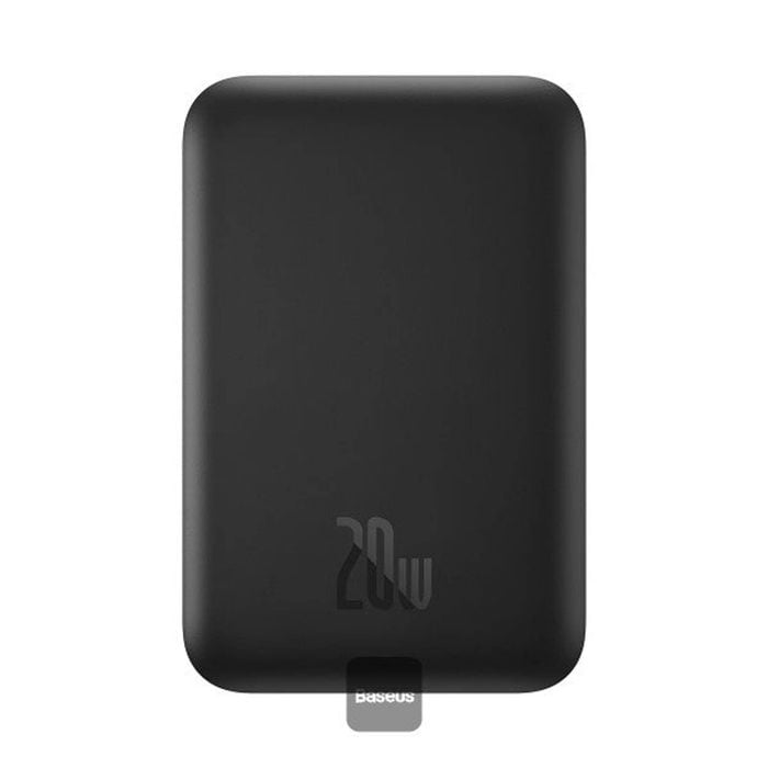 Baseus magnetic mini wireless charging power bank 6000mah 20w - black