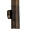 CLA Lighting GU10 Exterior Wall Pillar Up/Down Spot Light (Rustic Brass) IP65