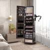 Costway 4 In 1 Rotating Jewellery Storage Full Length Mirror Coffee