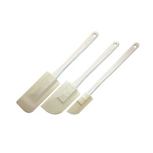 3pc Cuisena Rubber Spatula Cooking/Baking Set - White