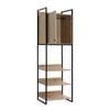 Jones Wardrobe Clothes Storage 1 door and 3 shelves Black