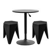 Artiss 3pcs Bar Stools And Table Set Black