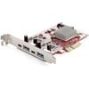 Startech.com Usb Adapter - Pci Express X4 - Plug-in Card - Red - Uasp Support - 4 Total Usb Port(s) - Pc, Linux, Mac