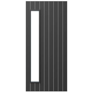 Parkwood 2040 x 820mm Black Strata TGVVP10 Aluminium Door