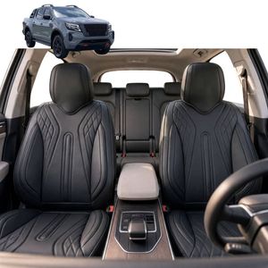 Australian Goose Front Seat Covers for Nissan Navara Dual Cab 2022 - Current (Pro-4X) - PU Leather, Black (2pc)